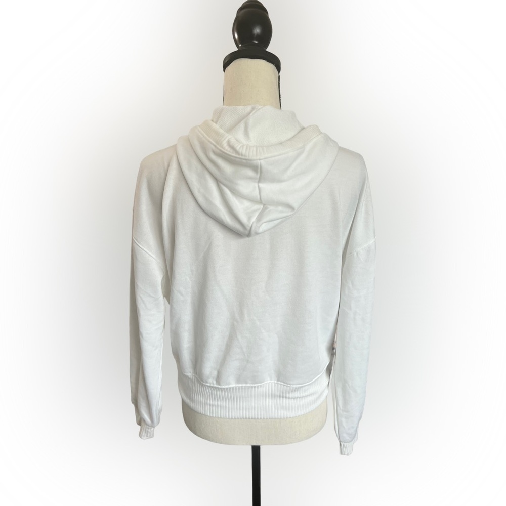 Urban Romantics - Ribbed Drawstring Cropped Hoodie - Picture 3 of 4